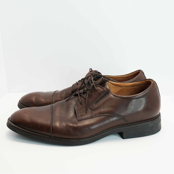 FLAG LTD Elegant Brown Leather Captoe Oxfords - Picture 1 of 7